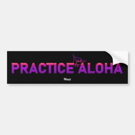 Adesivo Para Carro Maui Practice Aloha PurpleRay Shaka (Desligar)