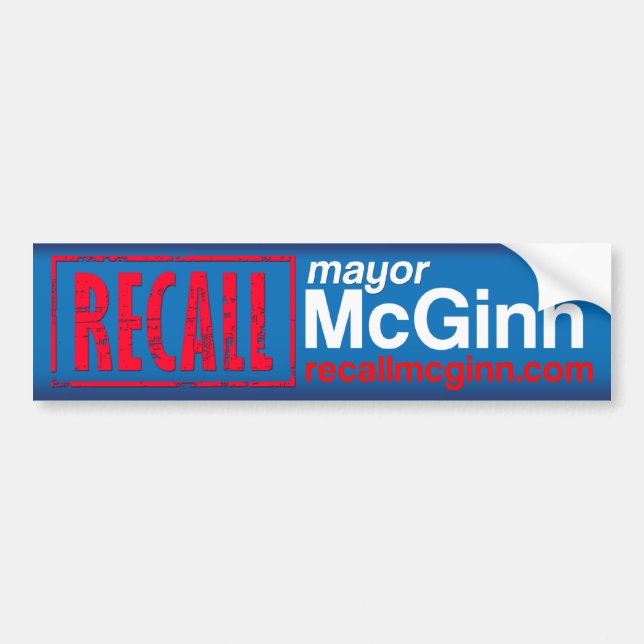 Adesivo Para Carro Mayor Mike McGinn do aviso (Frente)