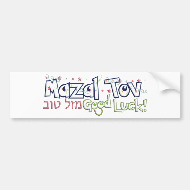 Adesivo Para Carro Mazel Tov (Frente)
