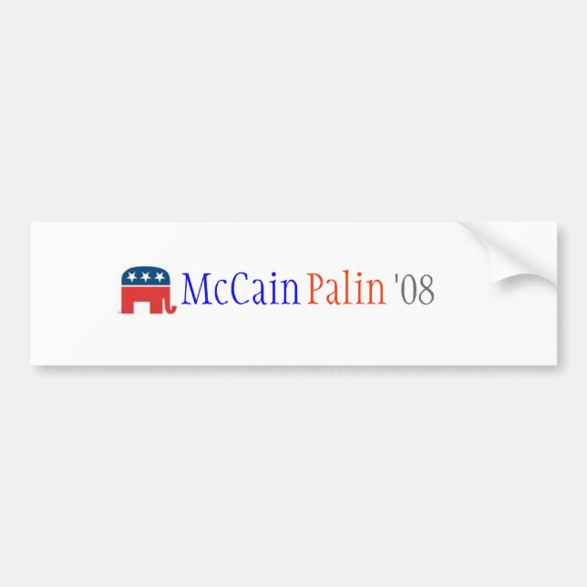 Adesivo Para Carro McCain & Palin '08 (Frente)