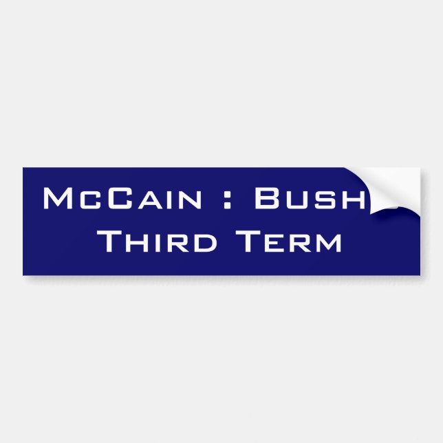 Adesivo Para Carro McCain: Termo de Bush'sThird (Frente)