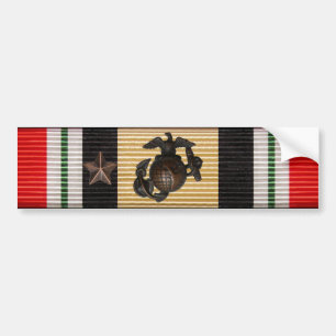 Adesivo Para Carro Medalha da Campanha do Iraque FMFCO e Star