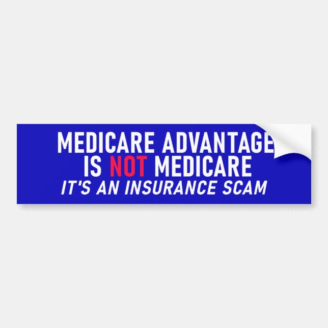 Adesivo Para Carro Medicare Advantage Não é Medicare (Frente)