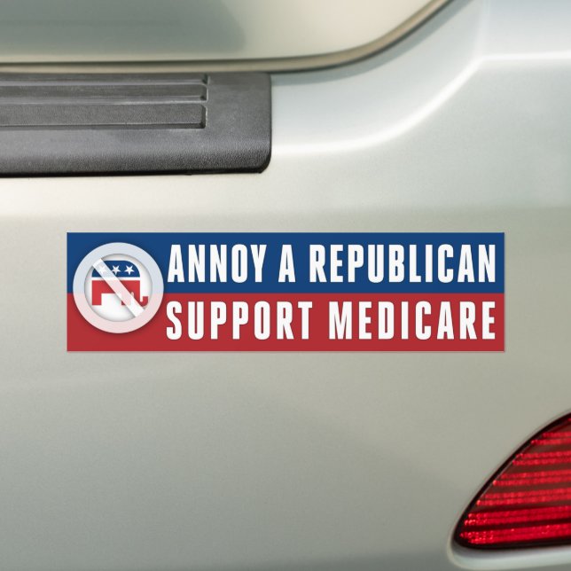 Adesivo Para Carro Medicare Healthcare Annoy Um Republicano (No carro)