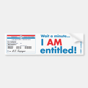Adesivo Para Carro Medicare I'm Entitated Bumper Sticker