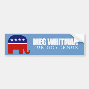 Adesivo Para Carro Meg Whitman para o governador 2010