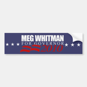 Adesivo Para Carro Meg Whitman para o governador 2010