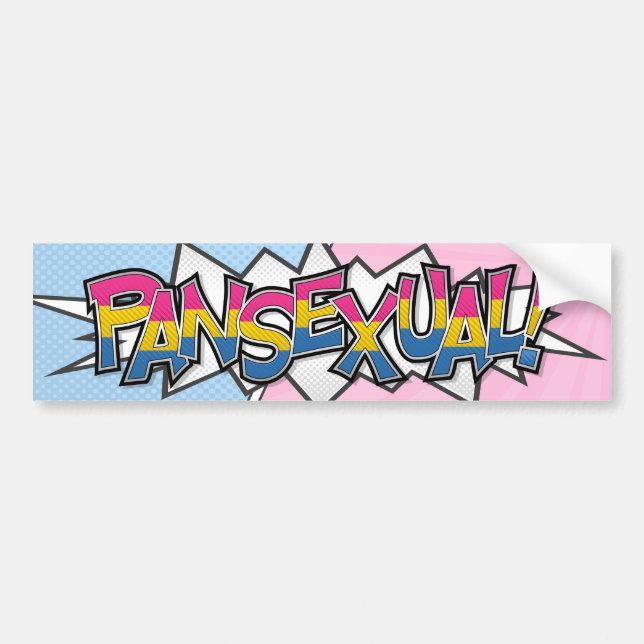 Adesivo Para Carro Meia-tona Tipografia do Orgulho Pansexual com Band (Frente)