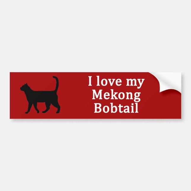 Adesivo Para Carro Mekong Bobtail Love (Frente)