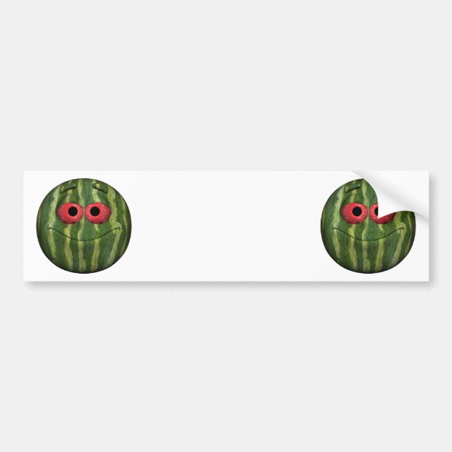 Adesivo Para Carro Melancia Emoticon (Frente)