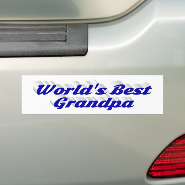 Adesivo Para Carro Melhor Avô texto azul (No carro)