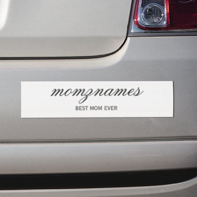 Adesivo Para Carro Melhor Mãe Personalizada Nome De Caligrafia (Criador carregado)