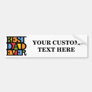 Adesivo Para Carro MELHOR PAI NUNCA personalizado para-choques