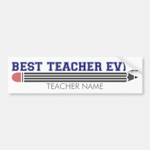 Adesivo Para Carro Melhor Professora Personalizada De Todos Os tempos