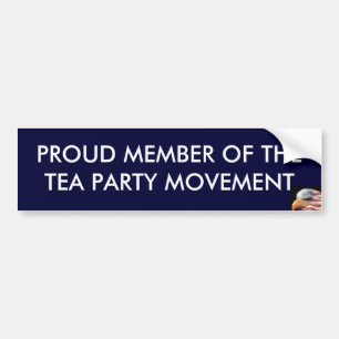 ADESIVO PARA CARRO MEMBRO ORGULHOSO DO MOVIMENTO DO TEA PARTY