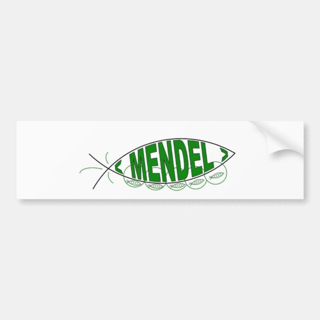 Adesivo Para Carro Mendel Peapod Fish Bumper Sticker (Frente)