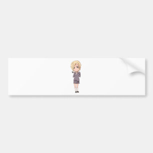 Adesivo Para Carro Menina da escola de Chibi