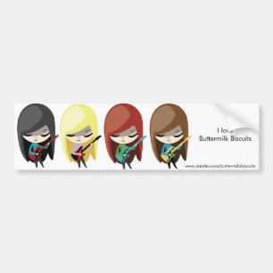 Adesivo Para Carro Meninas Bumpersticker de Rockstar