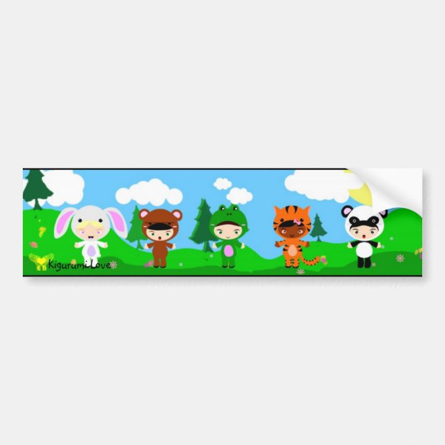 Adesivo Para Carro Meninas do amor de Kigurumi (Frente)