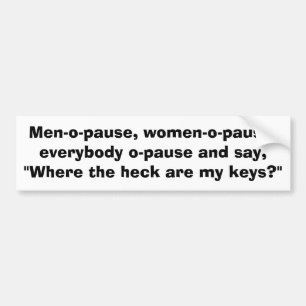 Adesivo Para Carro Menopausa, humor da menopausa, o humor das