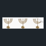 Adesivo Para Carro menorá dourada<br><div class="desc">Menora, canukah, metal dourado, hannukah, hebraico, feriados, judeu, judaísmo, menorah, chanukah, hannuka, canuka, christmukah, christmukkah, judaica rabbi</div>
