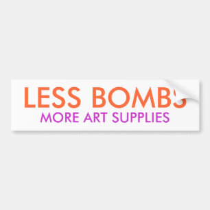 ADESIVO PARA CARRO MENOS BOMBAS, MAIS FONTES DA ARTE