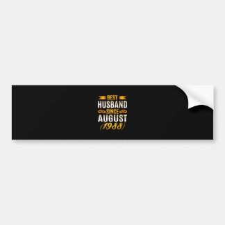 Adesivo Para Carro Mens Best Husband Desde agosto de 1988 - Engraçado