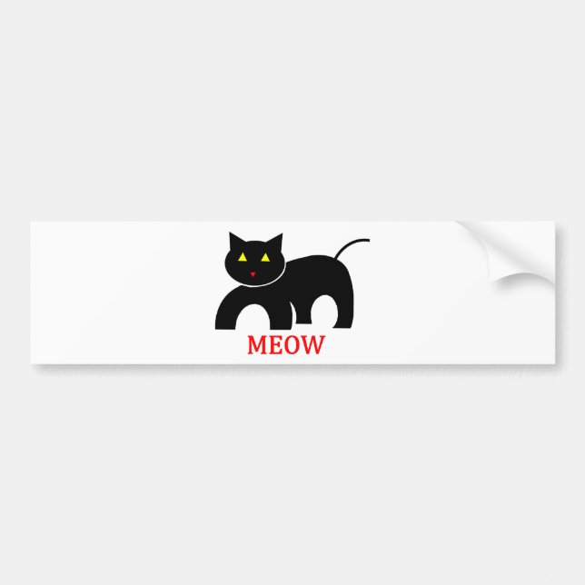 Adesivo Para Carro Meow (Frente)