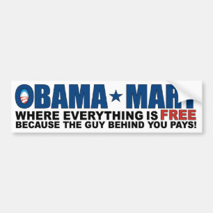 Adesivo Para Carro Mercado de Obama - onde tudo está livre!