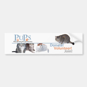 Adesivo Para Carro Mercadorias da Logo da PUPs com Gatos