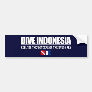 Adesivo Para Carro Mergulho Indonésia Bumpersticker