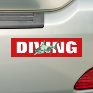 Adesivo Para Carro mergulho - tubarões