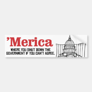 Adesivo Para Carro Merica - Onde você fecha o governo se você