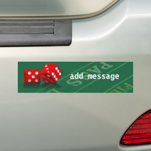 Adesivo Para Carro Mesa de Craps com Dados de Las Vegas