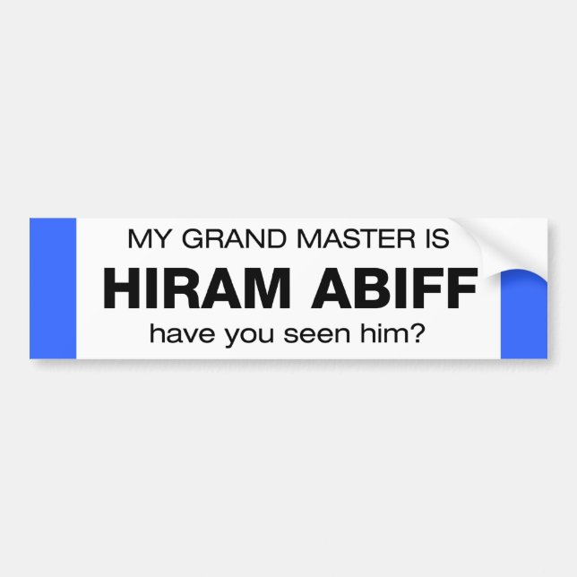 Adesivo Para Carro Mestre grande Hiram Abiff (Frente)