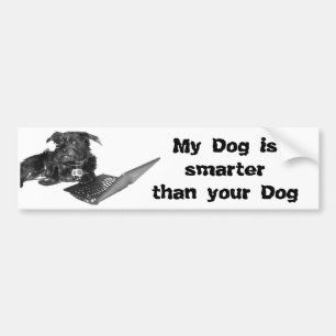 Adesivo Para Carro Meu cão é mais esperto do que seu cão