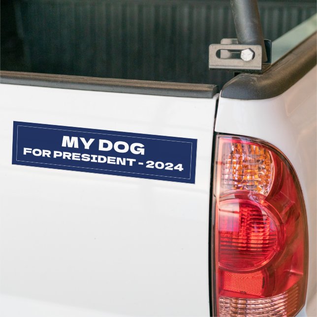 Adesivo Para Carro Meu Cão Para A Eleição Engraçada Do Presidente 202 (No caminhão)