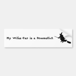 Adesivo Para Carro Meu carro de Wifes é um Broomstick