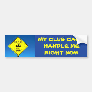 Adesivo Para Carro Meu clube não pode tratar-me agora amarelo - golf