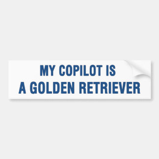 Adesivo Para Carro Meu copiloto é um Ouro Retriever