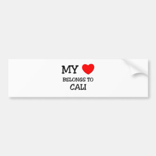 Adesivo Para Carro Meu coração pertence a CALI