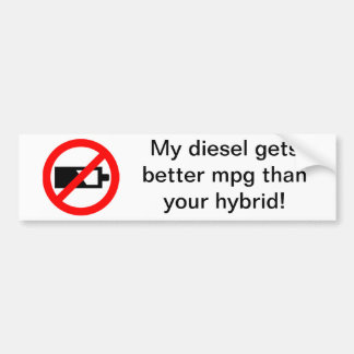 Adesivo Para Carro Meu diesel obtem melhor MPG do que seu híbrido!