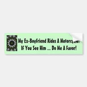 Adesivo Para Carro Meu Ex-Namorado monta uma motocicleta!