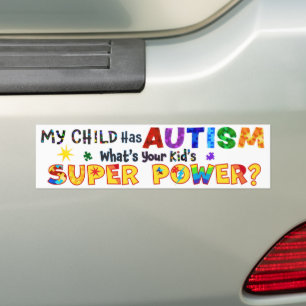 Adesivo Para Carro Meu filho tem AUTISMO Qual é o SUPER PODER do seu