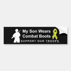 Adesivo Para Carro Meu filho veste botas de combate
