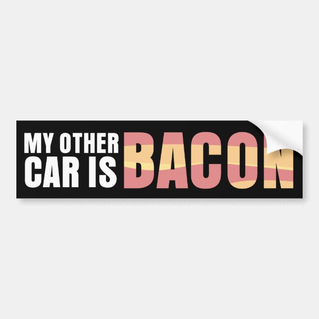 Adesivo Para Carro Meu outro carro é bacon (Frente)