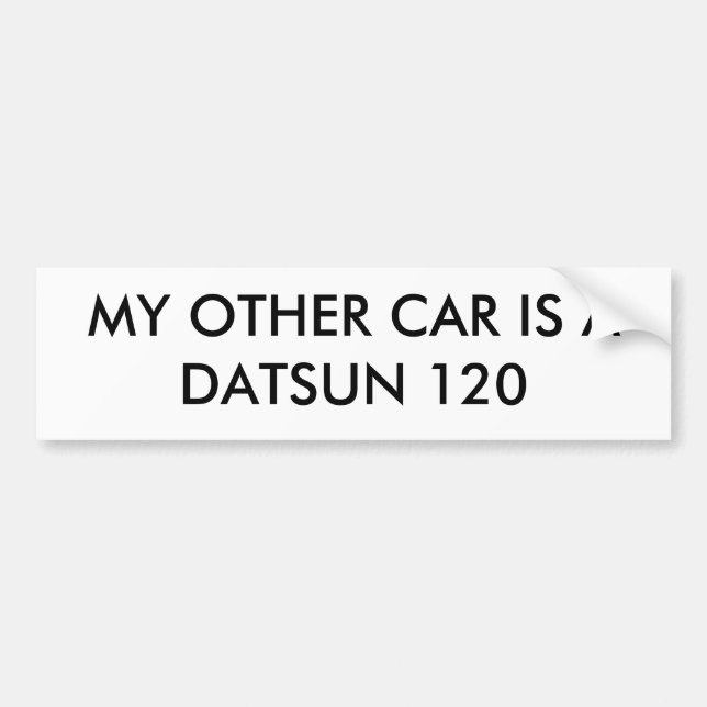 ADESIVO PARA CARRO MEU OUTRO CARRO É DATSUN 120 (Frente)