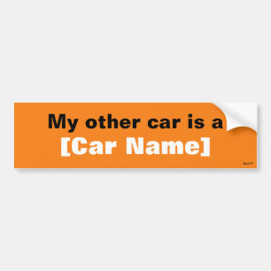 Adesivo Para Carro Meu outro carro é… (Laranja)