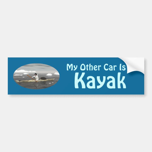 Adesivo Para Carro Meu Outro Carro É Um Kayak (Frente)