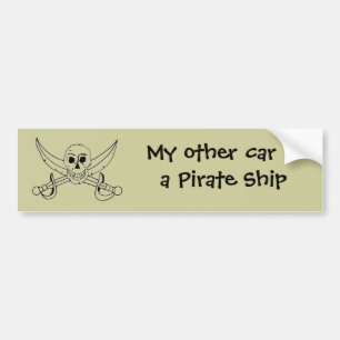 Adesivo Para Carro Meu outro carro é um navio de pirata